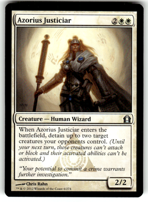 Azorius Justiciar Return to Ravnica 6 U Magic: The Gathering Near Mint