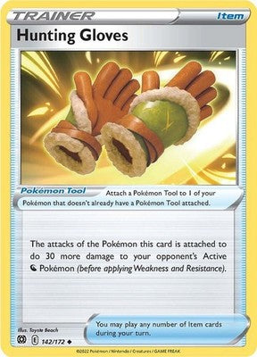 Hunting Gloves 142/172 SWSH09: Brilliant Stars Reverse Holofoil Pokémon TCG