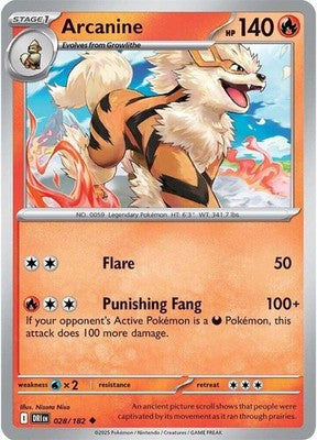 Arcanine 028/182 SV10: Destined Rivals Pokémon TCG