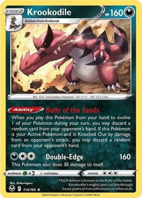 Krookodile 113/195 SWSH12: Silver Tempest Holofoil Pokémon TCG