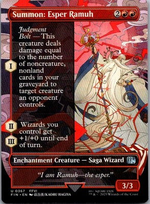 Summon: Esper Ramuh (Borderless) 367 FINAL FANTASY Magic: The Gathering NM