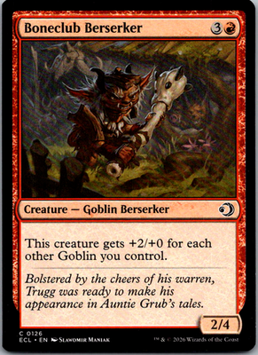 Boneclub Berserker Lorwyn Eclipsed 126 C Magic: The Gathering Near Mint