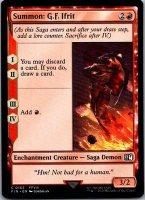 Summon: G.F. Ifrit 163 Common FINAL FANTASY Magic: The Gathering Near Mint
