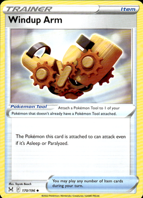 Windup Arm Lost Origin 170/196 Uncommon Pokémon — English Near Mint