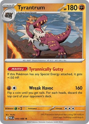 Tyrantrum 045/088 ME03: Perfect Order Holofoil Pokémon TCG
