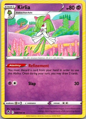 Kirlia 068/195 Uncommon Silver Tempest Pokemon Near Mint