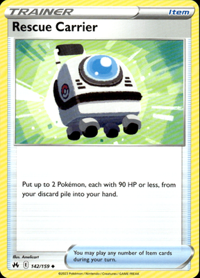 Rescue Carrier Crown Zenith 142/159 Uncommon Pokémon — English Lightly Played