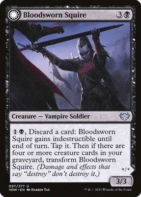 Bloodsworn Squire // Bloodsworn Knight VOW 97 NM Magic: The Gathering