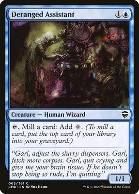Deranged Assistant CMR 65 NM Magic: The Gathering