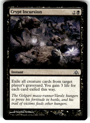 Crypt Incursion Dragon's Maze 23 C Magic: The Gathering Near Mint