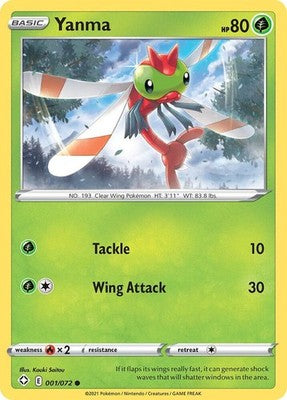 Yanma 001/072 Shining Fates Pokémon TCG