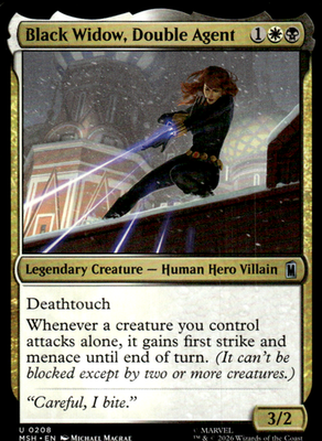 Black Widow, Double Agent Marvel Super Heroes 208 U Magic: The Gathering