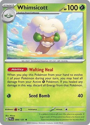 Whimsicott 008/131 SV: Prismatic Evolutions Holofoil Pokémon TCG