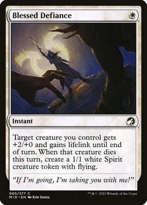 Blessed Defiance MID 5 NM Magic: The Gathering