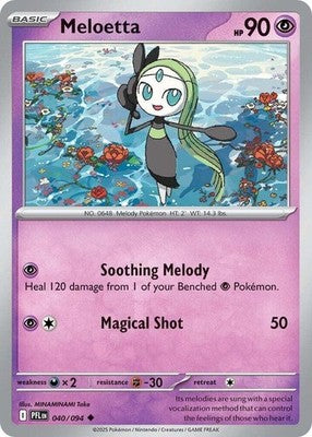 Meloetta 040/094 ME02: Phantasmal Flames Reverse Holofoil Pokémon TCG
