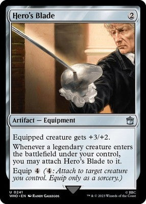 Hero's Blade WHO 241 NM Magic: The Gathering