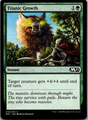 Titanic Growth 210 Common Core Set 2021 Magic: The Gathering Lightly Played