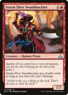 Storm Fleet Swashbuckler RIX 117 NM Magic: The Gathering