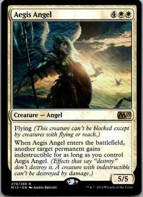 Aegis Angel 270 Rare Magic 2015 (M15) Magic: The Gathering Lightly Played