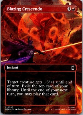 Blazing Crescendo (Borderless) 340 Marvel Super Heroes Magic: The Gathering NM