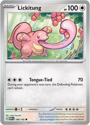 Lickitung 108/165 SV: Scarlet & Violet 151 Pokémon TCG