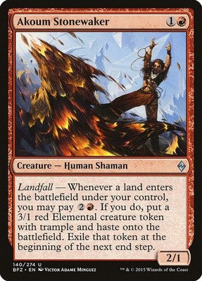 Akoum Stonewaker BFZ 140 NM Magic: The Gathering