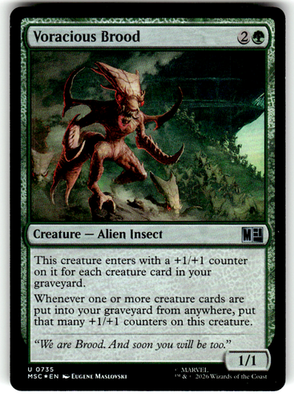Voracious Brood Commander: Marvel Super Heroes 735 U Foil Magic: The Gathering