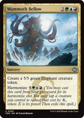 Mammoth Bellow TDM 205 NM Magic: The Gathering