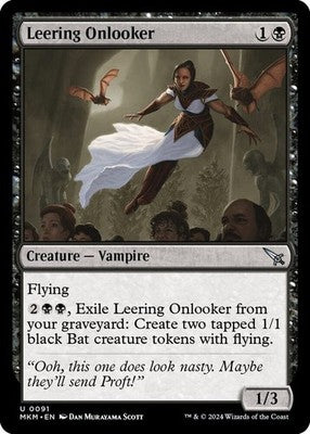 Leering Onlooker MKM 91 Foil NM Magic: The Gathering