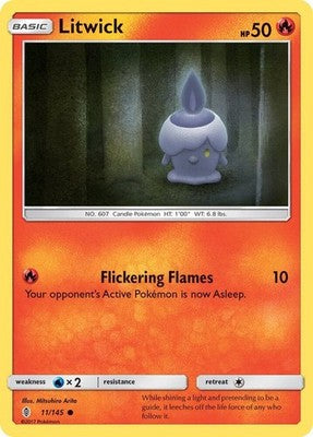 Litwick 11/145 SM - Guardians Rising Pokémon TCG