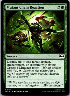 Mutant Chain Reaction 0125 Teenage Mutant Ninja Turtles Magic: The Gathering NM