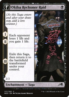 Okiba Reckoner Raid // Nezumi Road Captain NEO 117 Foil NM Magic: The Gathering