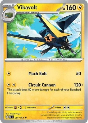 Vikavolt 056/162 SV05: Temporal Forces Reverse Holofoil Pokémon TCG