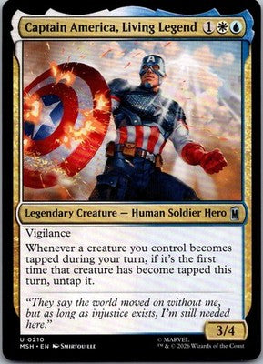 Captain America, Living Legend 210 Marvel Super Heroes Magic: The Gathering NM