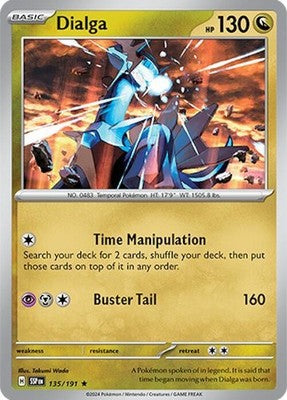 Dialga 135/191 SV08: Surging Sparks Reverse Holofoil Pokémon TCG