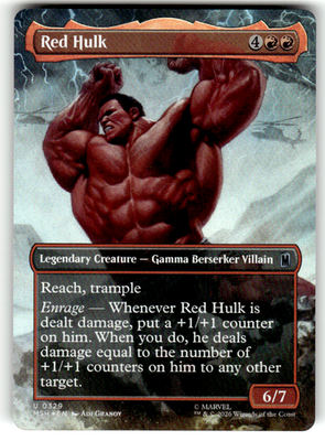 Red Hulk (Borderless) Marvel Super Heroes 329 U Foil Magic: The Gathering