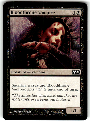 Bloodthrone Vampire Magic 2011 (M11) 85 C Magic: The Gathering Lightly Played