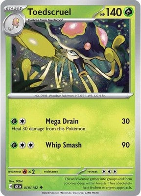 Toedscruel 018/142 SV07: Stellar Crown Pokémon TCG