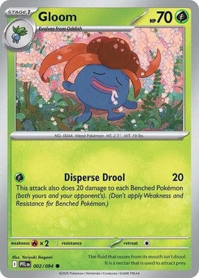 Gloom 002/094 ME02: Phantasmal Flames Reverse Holofoil Pokémon TCG