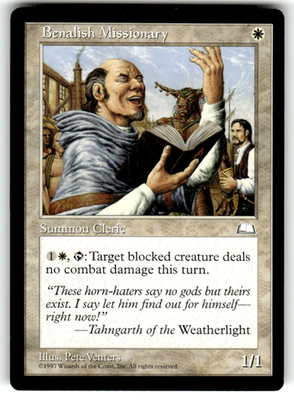 Benalish Missionary Weatherlight C Magic: The Gathering Lightly Played