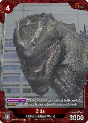 Zilla ( ) EBP04-039+ Booster Set 4: Endless Wars Foil Godzilla Card Game