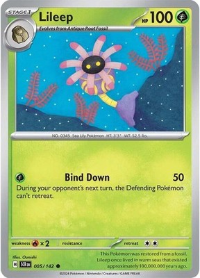 Lileep 005/142 SV07: Stellar Crown Pokémon TCG