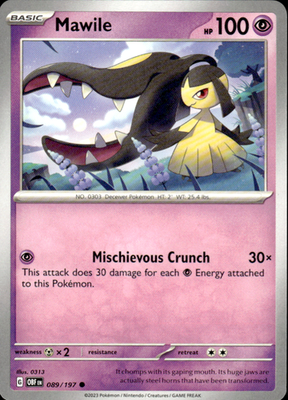 Mawile Obsidian Flames 089/197 Common Pokémon — English Near Mint