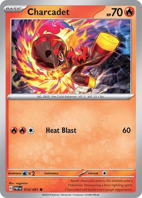 Charcadet 014/091 SV: Paldean Fates Reverse Holofoil Pokémon TCG