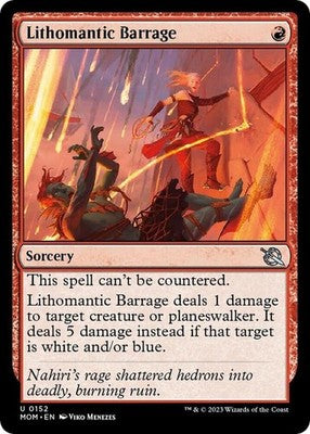 Lithomantic Barrage MOM 152 NM Magic: The Gathering