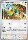 Dunsparce 128/162 SV05: Temporal Forces Reverse Holofoil Pokémon TCG