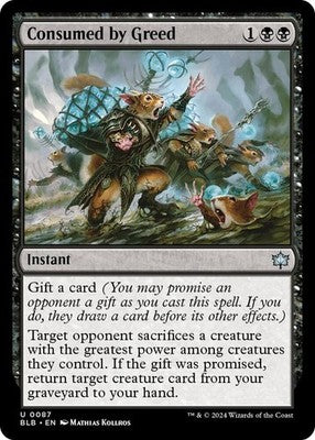 Consumed by Greed BLB 87 NM Magic: The Gathering