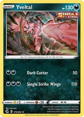 Yveltal 175/264 SWSH08: Fusion Strike Reverse Holofoil Pokémon TCG