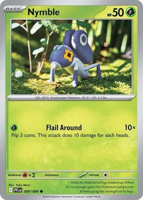 Nymble 009/094 ME02: Phantasmal Flames Reverse Holofoil Pokémon TCG