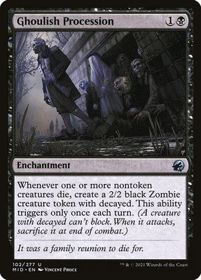 Ghoulish Procession MID 102 NM Magic: The Gathering